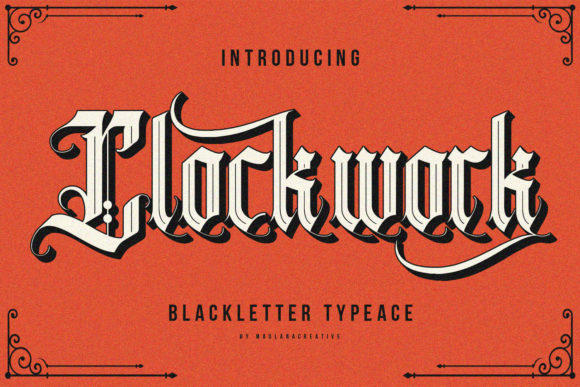 Discover Clockwork: A Bold Blackletter Font for Creative Projects