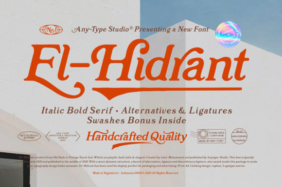 El-Hidrant: A Vintage Styled Serif Font for Creative Projects