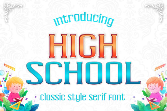High School: A Bold and Authentic Serif Font for Editorial Design