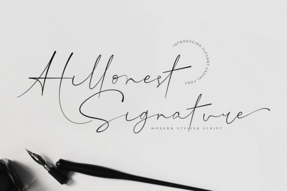 Hillonest Signature: A Luxurious Handwritten Font for Web Design