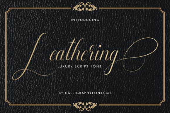 Leathering: An Elegant Script Font for Editorial Design