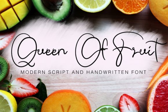 Queen of Fruit: A Modern Handwritten Font for Marketers